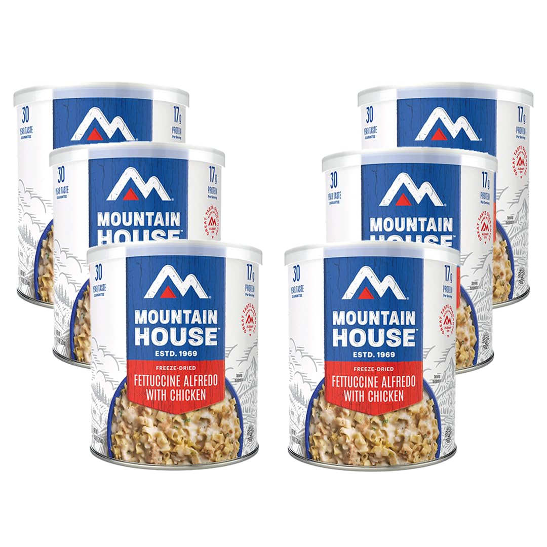 SAFECASTLE Mountain House Fettuccine Alfredo with Chicken can ready-to-eat for emergencies