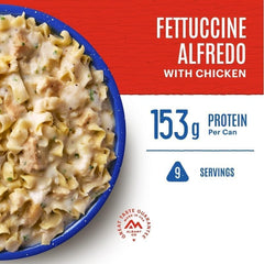 SAFECASTLE Mountain House Fettuccine Alfredo with Chicken six-pack for preparedness