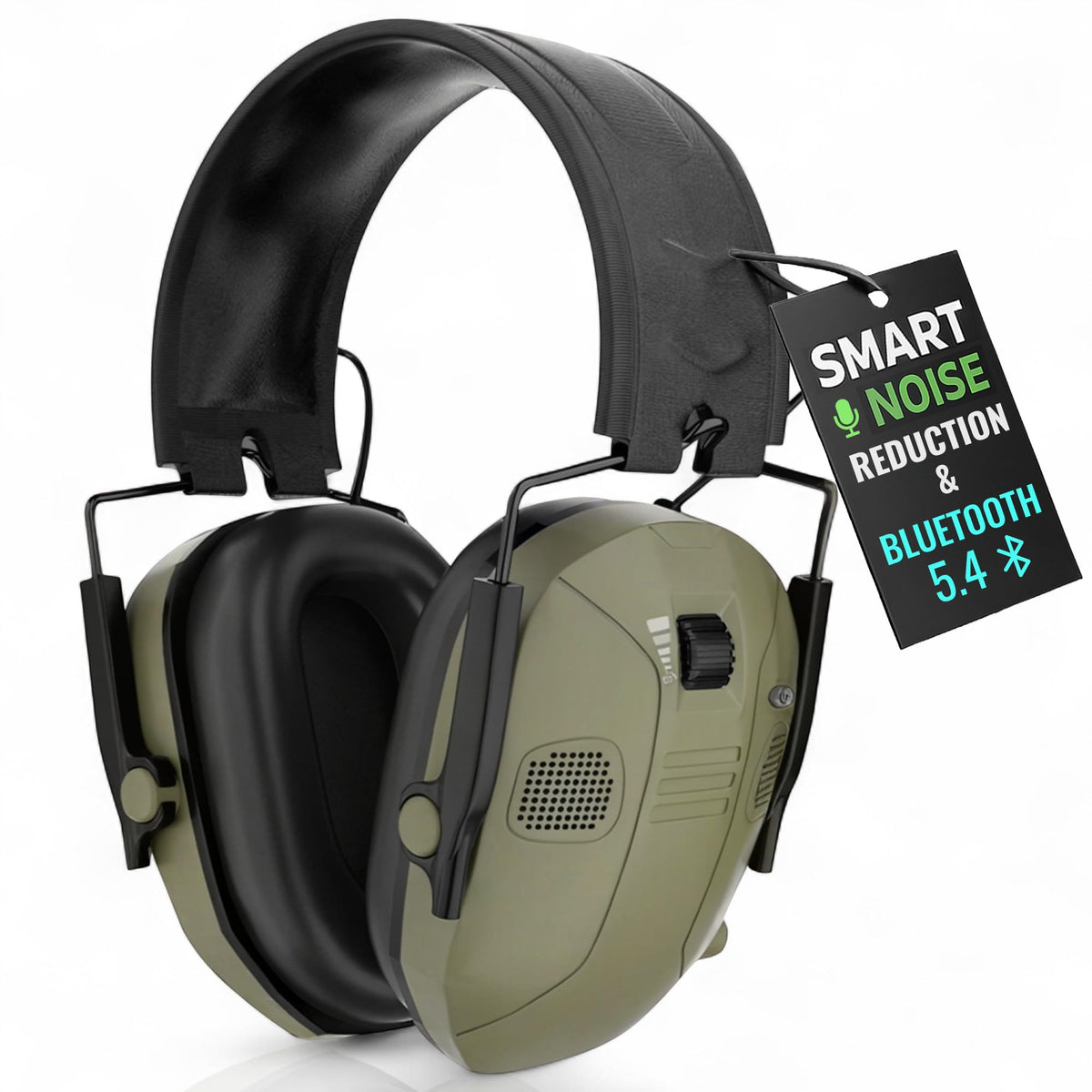 SafeHouseHQ Bluetooth ear protection headset shows wireless protection and range-ready communication.
