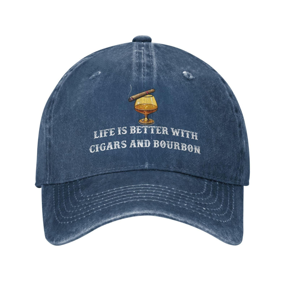 Saftbak funny hat with cigar and bourbon graphic for everyday wear