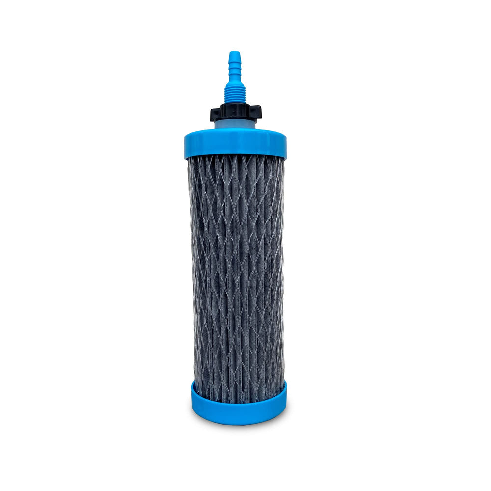 Sagan Life Duraflo filter in AquaBrick packaging shows ready-to-install convenience.