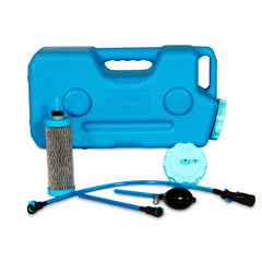 Cartridge detail emphasizes compact design ideal for portable purification setups.