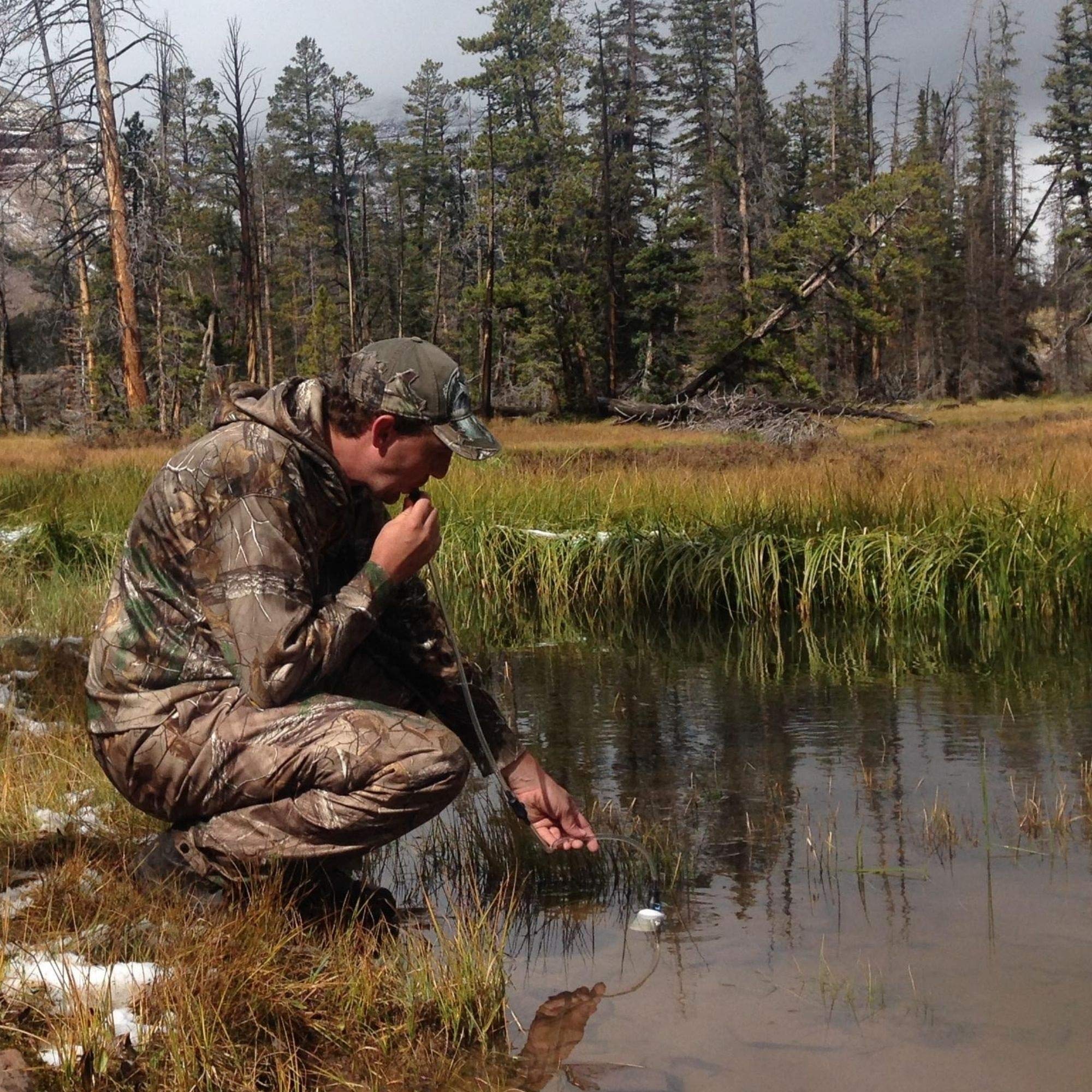 Sagan Life water filter straw portable design fits small packs.