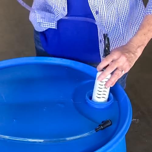 AquaDrum power pump with push-button dispensing for emergencies.