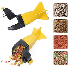 Closeup of SagaSave bait rocket showing durable plastic construction