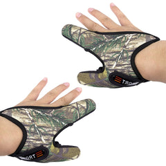 SagaSave anti-slip double fingers gloves with non-slip fingertips for secure bait handling