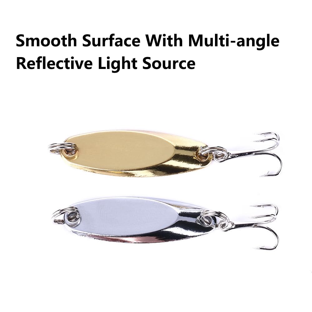SagaSave spoon-shaped gold lure in water action suggesting movement and attraction