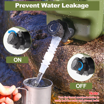 Sahasea camping water jug supports hiking, picnics, and other outdoor activities.