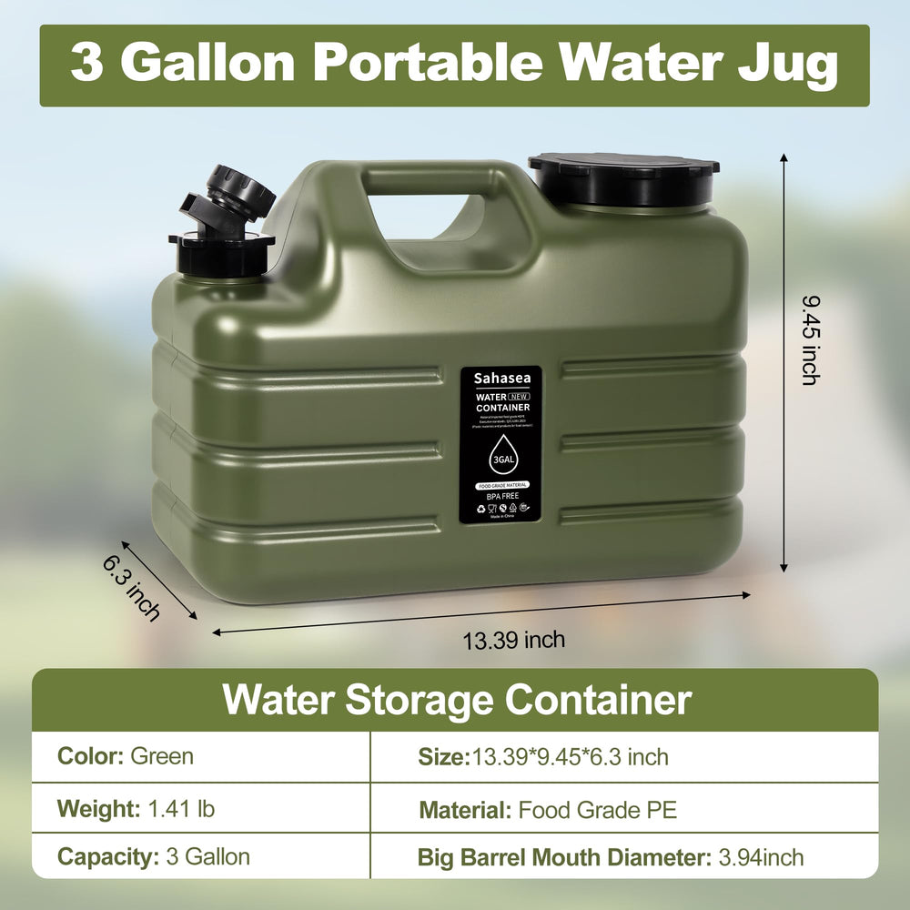Sahasea water jug leak-proof lid prevents spills during transport.