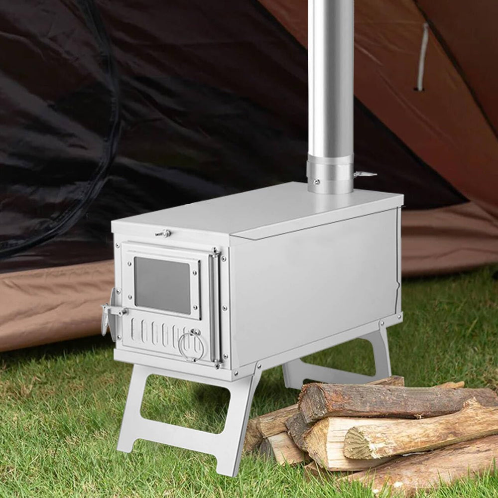 SAILINGFLO complete camping kit—stove, chimney, gloves, bags included.