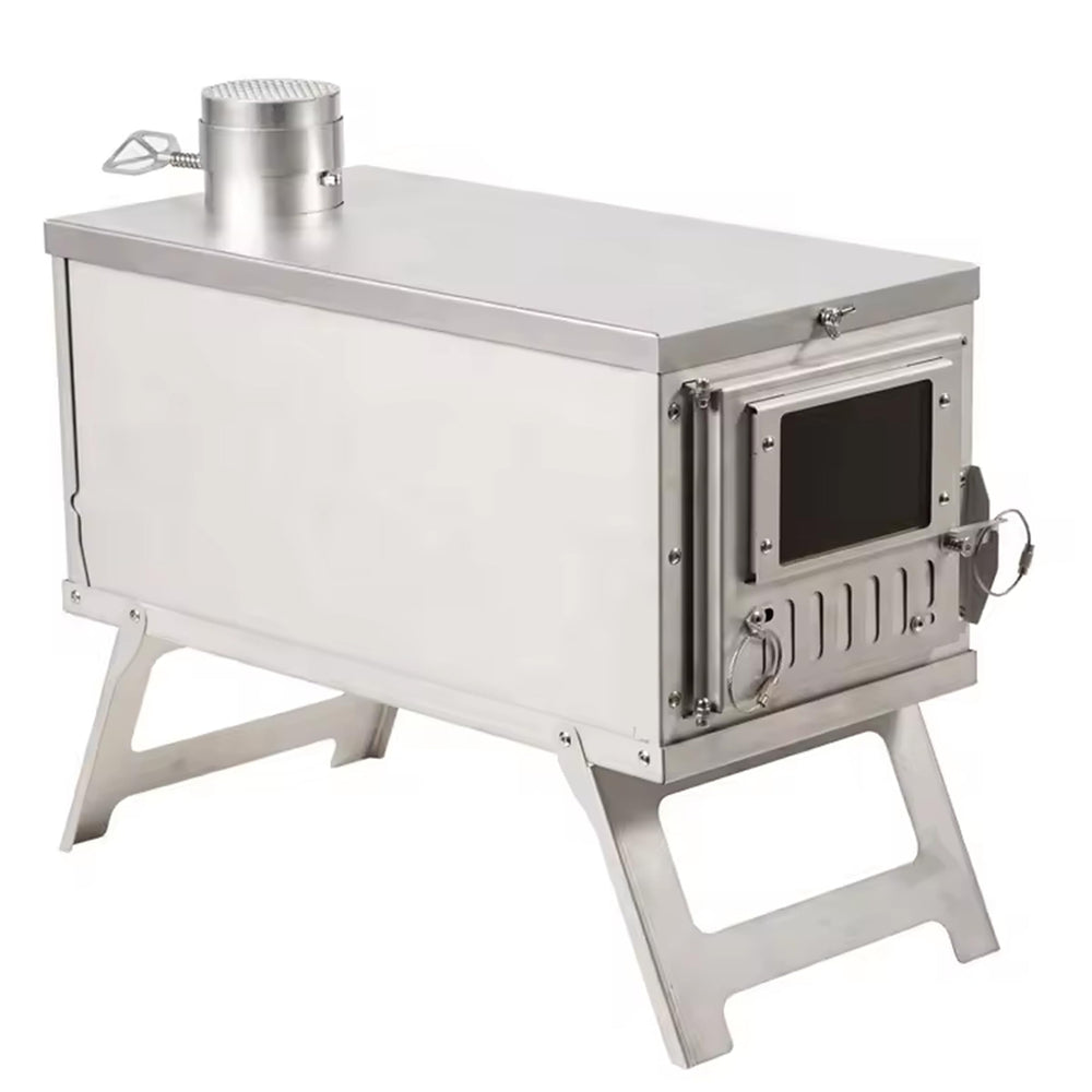 SAILINGFLO portable wood stove camping kit—compact all-in-one heating and cooking solution.