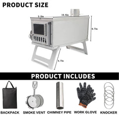 SAILINGFLO stainless-steel stove design—durable heat, corrosion resistance for rugged camps.
