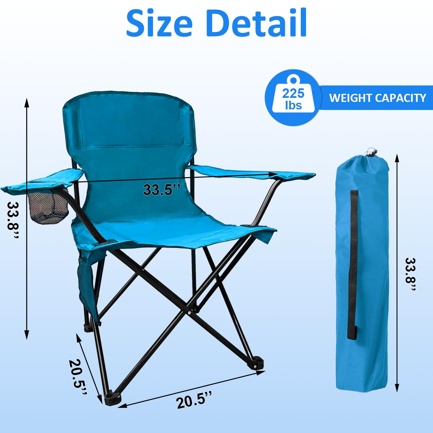 SAILARY folding-camping-chair cup-holder provides convenient drink access outdoors.