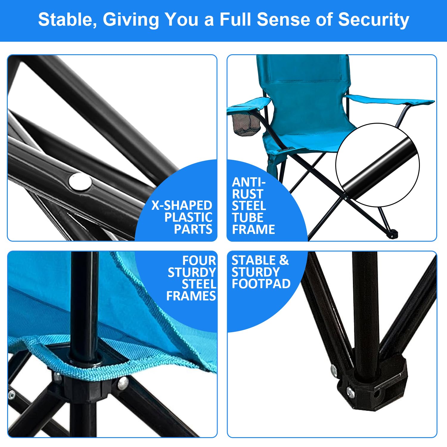 SAILARY folding-camping-chair lightweight design eases carrying.