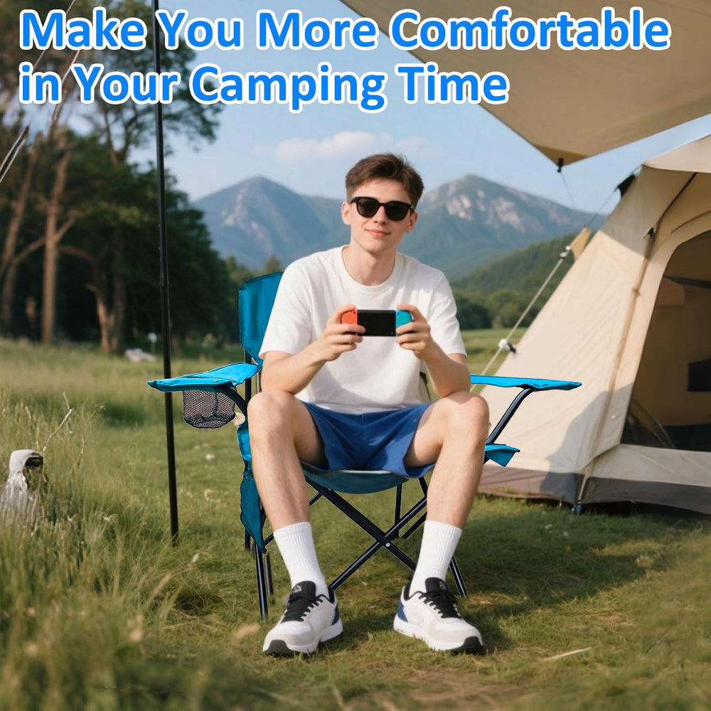 SAILARY folding-camping-chair quick-setup unfolds in seconds.
