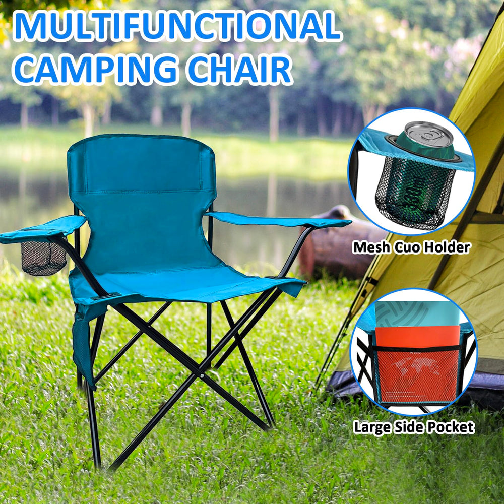 SAILARY folding-camping-chair side-storage-bag keeps essentials within reach.