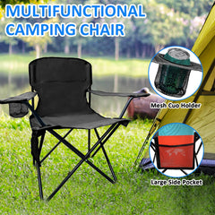 SAILARY folding chair cup holder visible for quick access to drinks during activities.