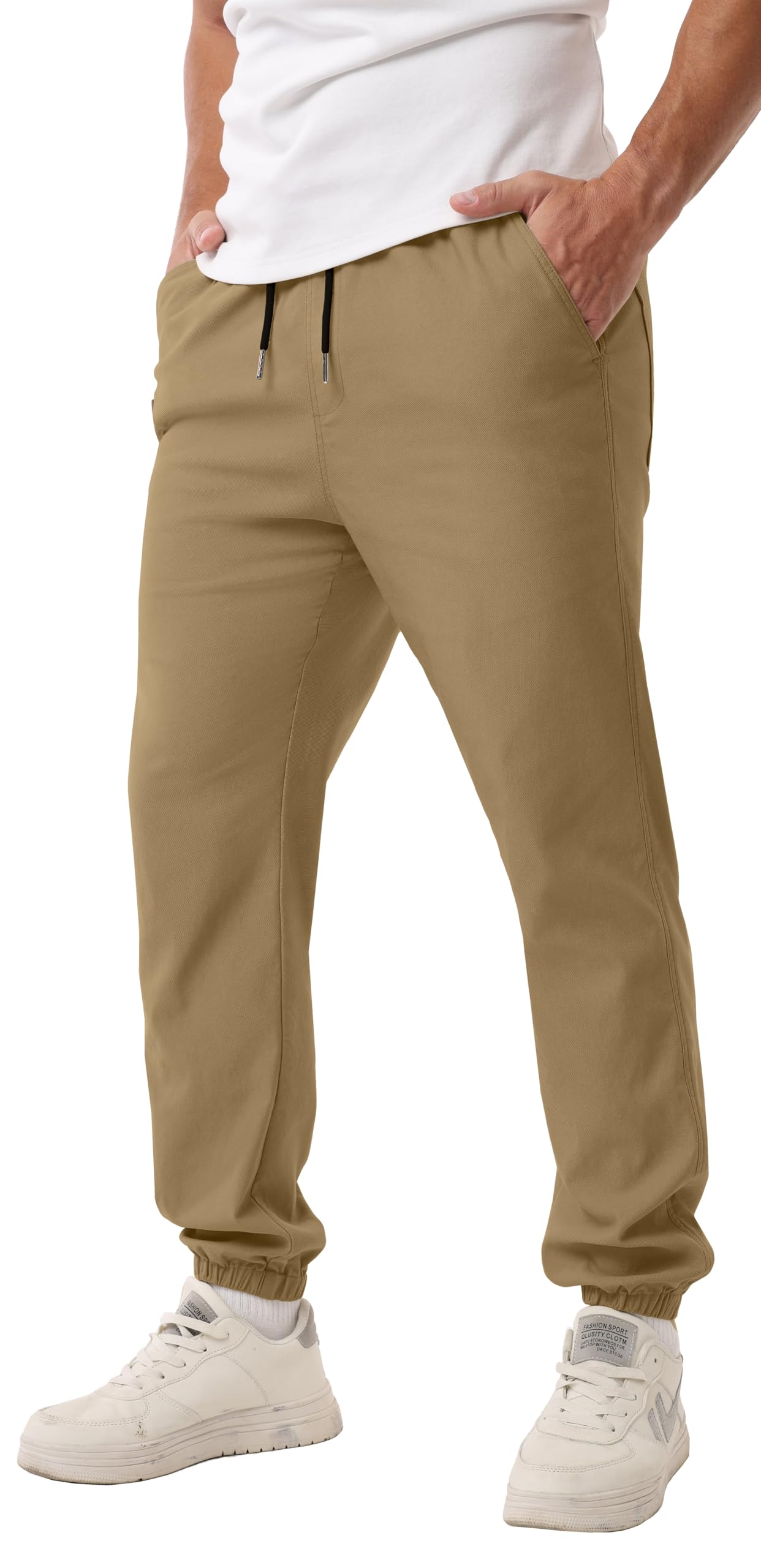 Sailwind cargo pants elastic waistband closeup emphasizing comfort and stretch