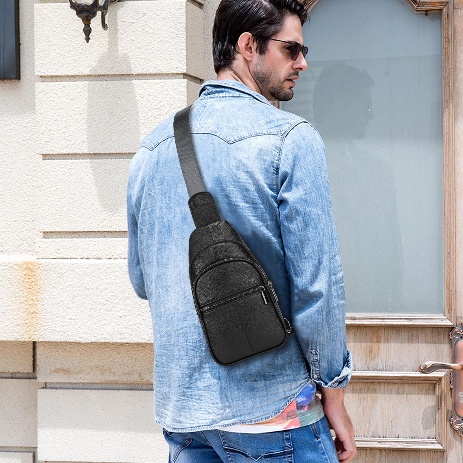 SAIION 9342 black back-strap-detail demonstrates adjustable comfort on the go.