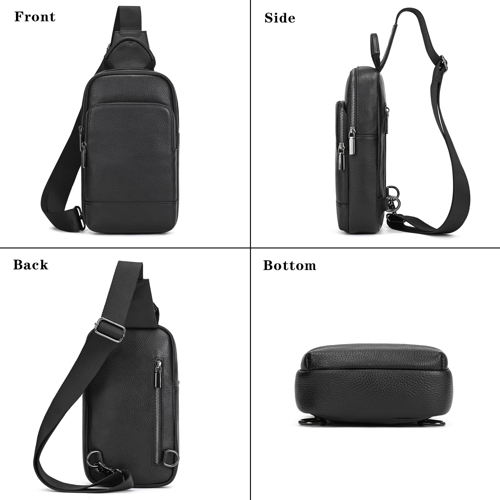 SAIION packaging-ready gift-ready leather sling bag for men