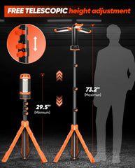 Saker height-adjustable pole for adjustable ceiling-to-ground lighting