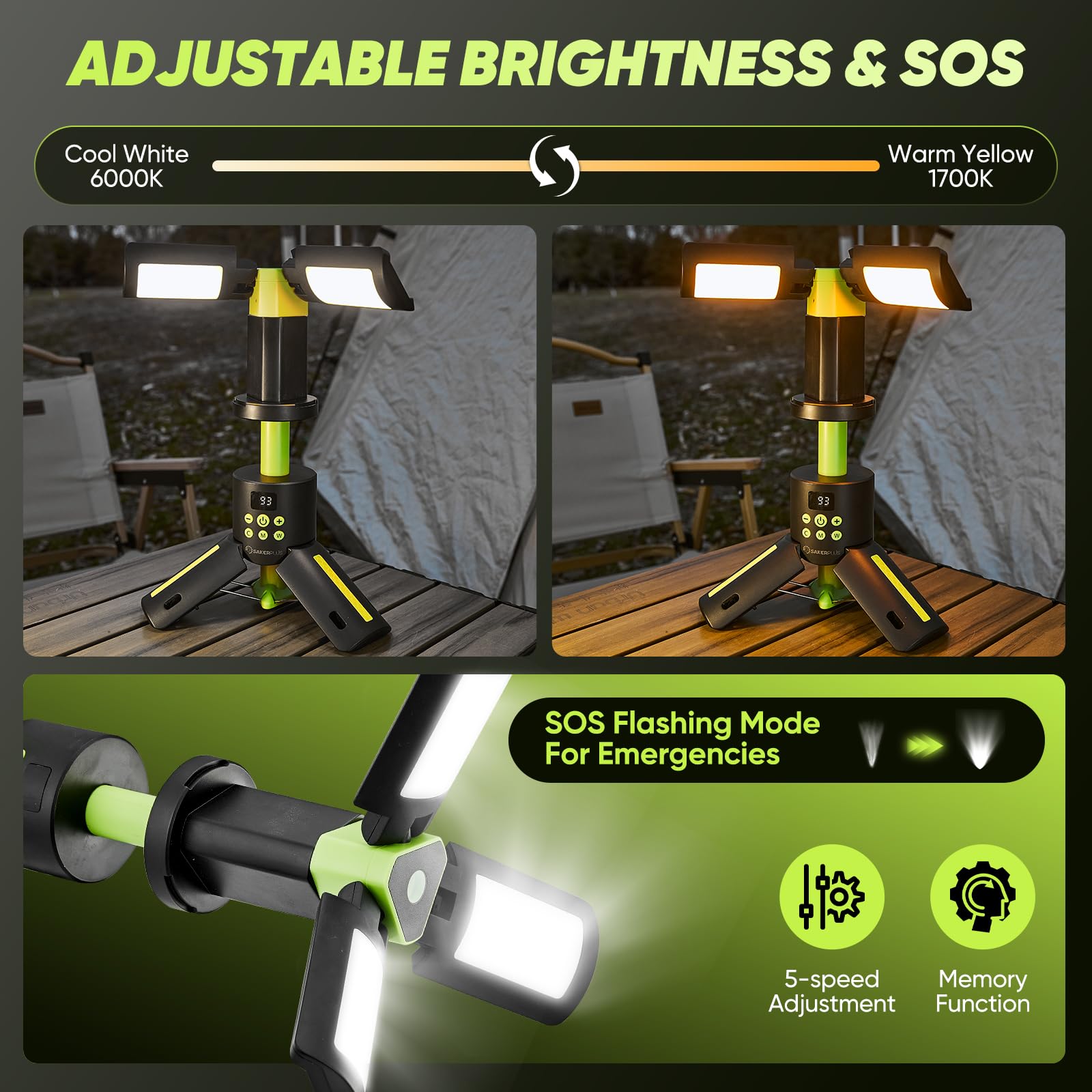 SakerPlus dynamic RGB lantern modes for mood lighting and events