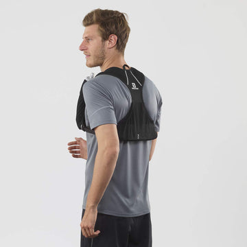 Salomon Agile 2 stretch pouch expands to carry extras.