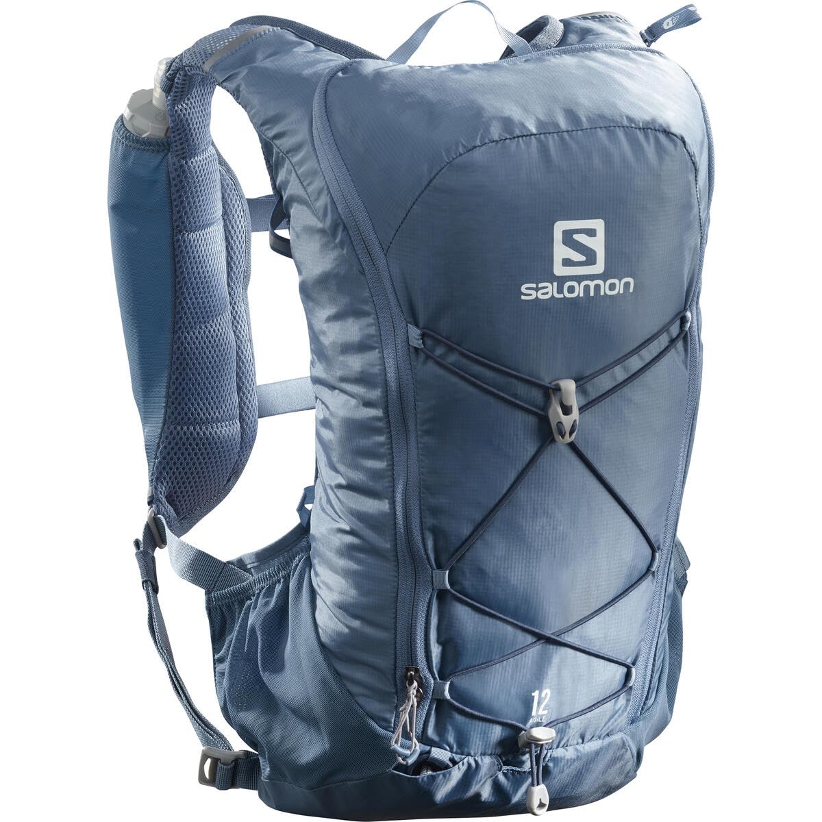 Salomon AGILE 12 includes two soft 500 ml flasks at front access