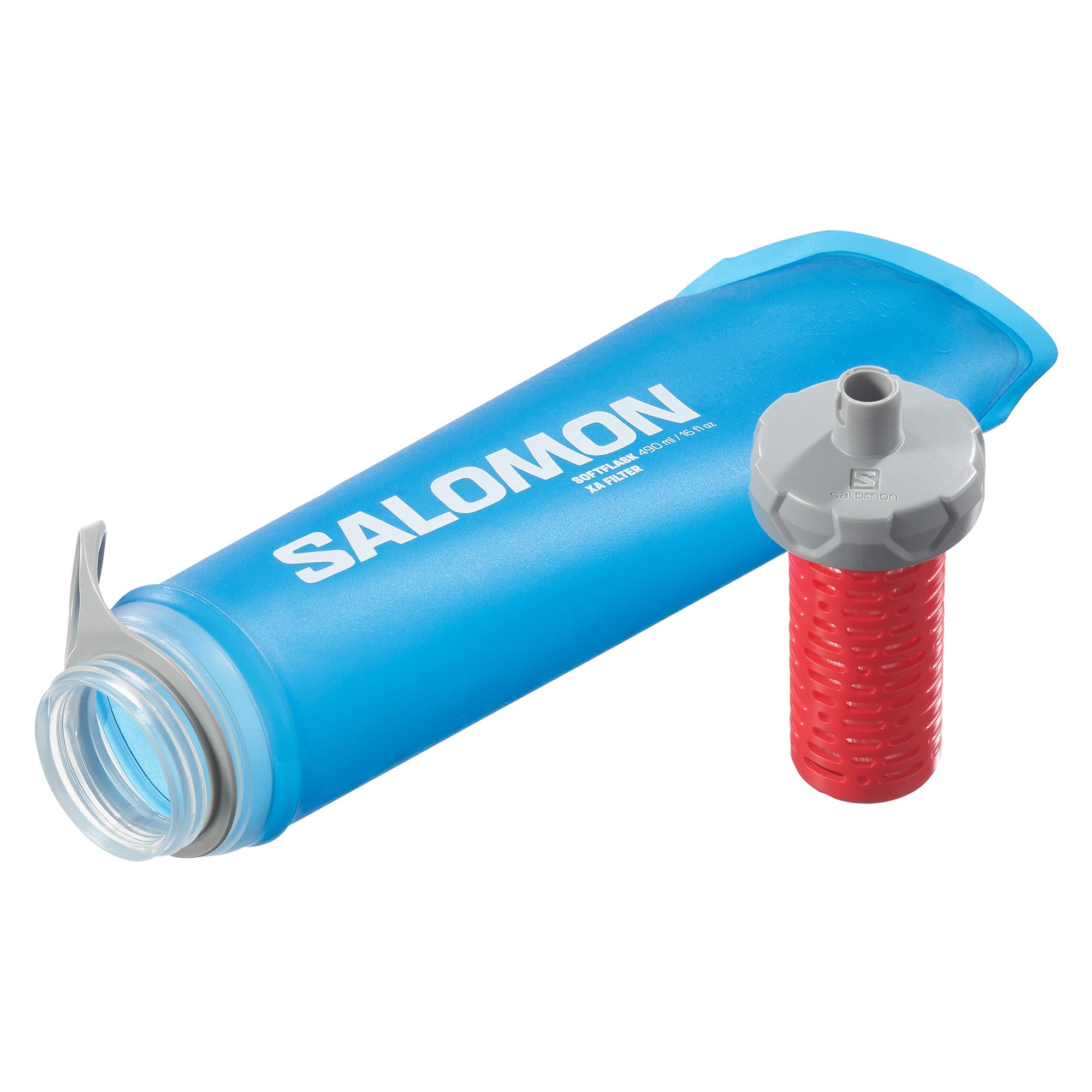 Salomon Soft Flask XA Filter 490ml designed for safe backcountry hydration.