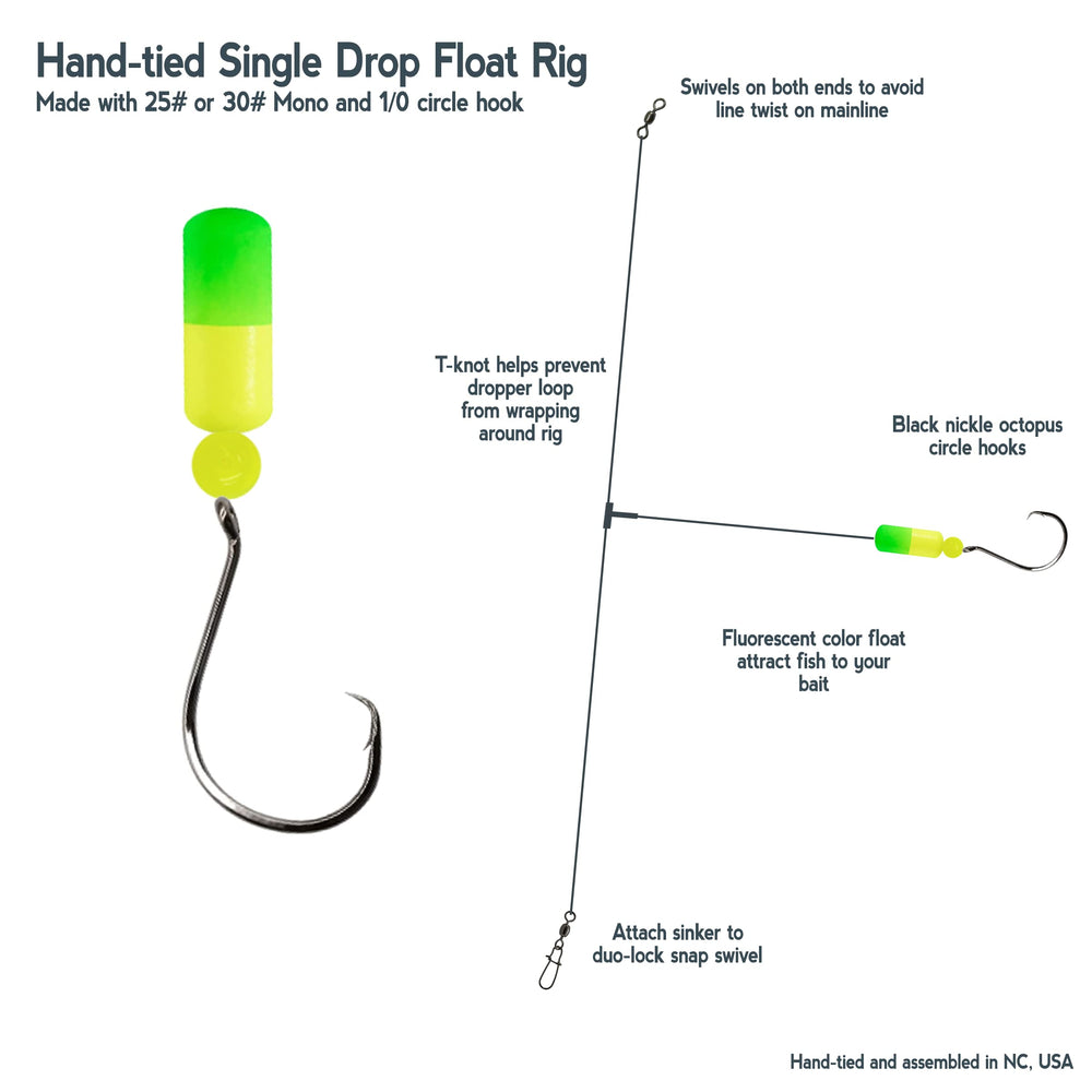 Salt Tide Fishing 3-pack single drop whiting rig ideal for pier fishing setups.