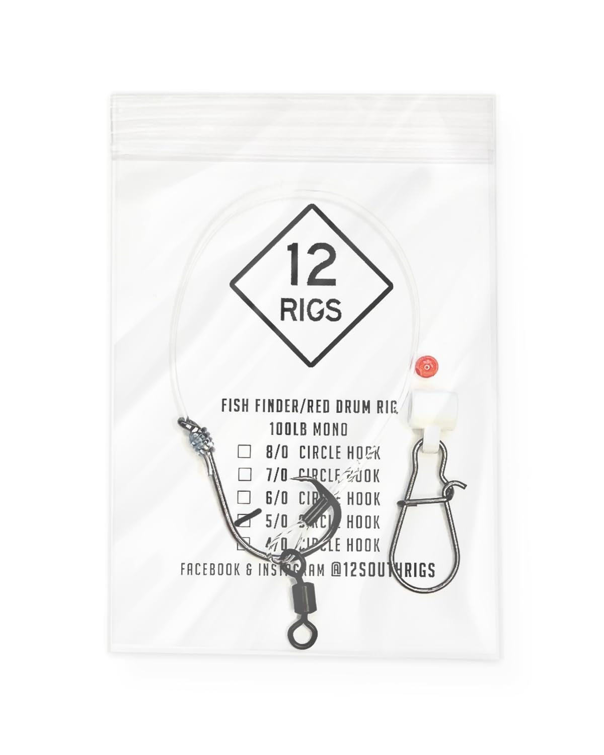 Salt Tide Fishing fish finder rig 3-pack ready for dependable red drum surf fishing.
