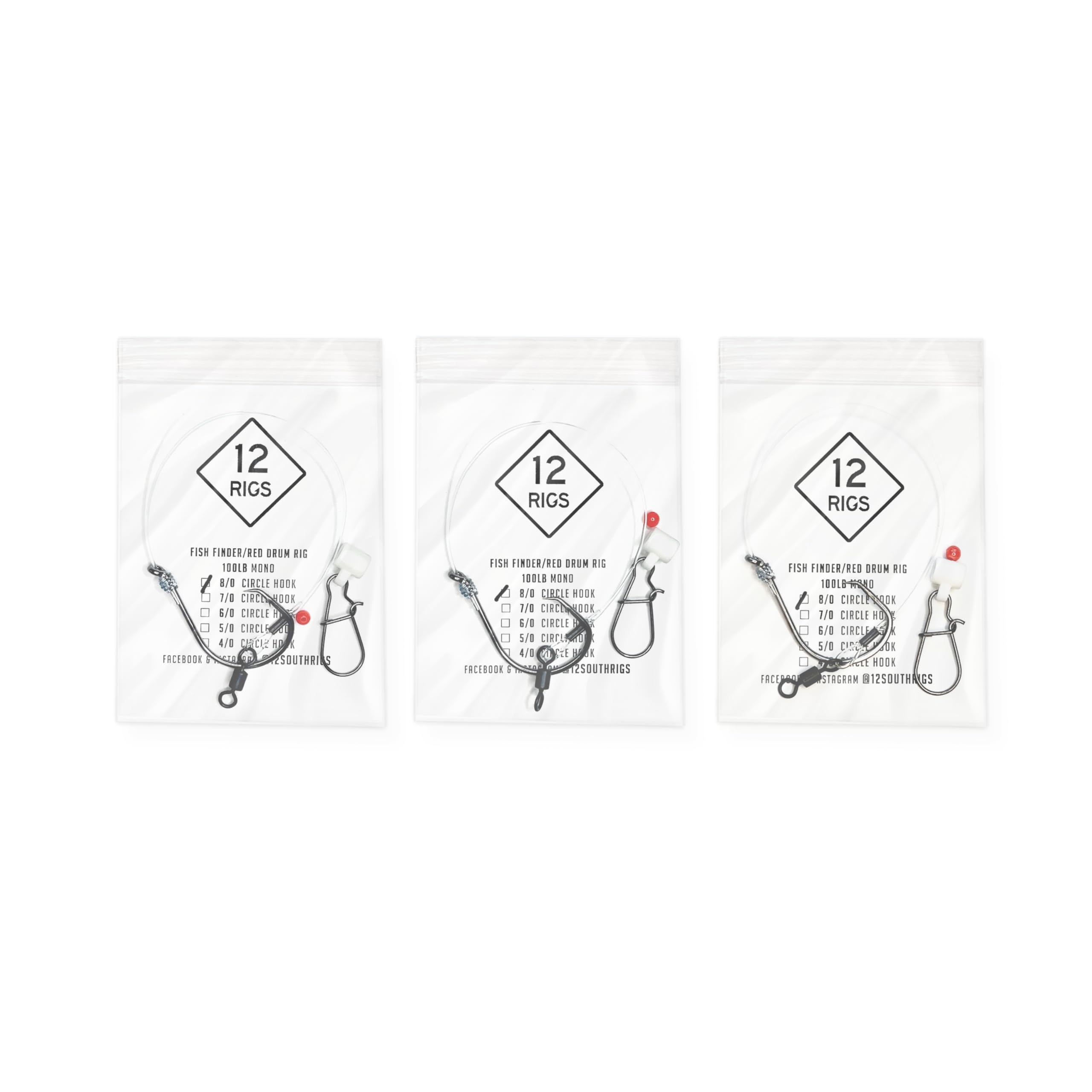 Salt Tide Fishing individually packaged rigs for easy storage and fast setup.