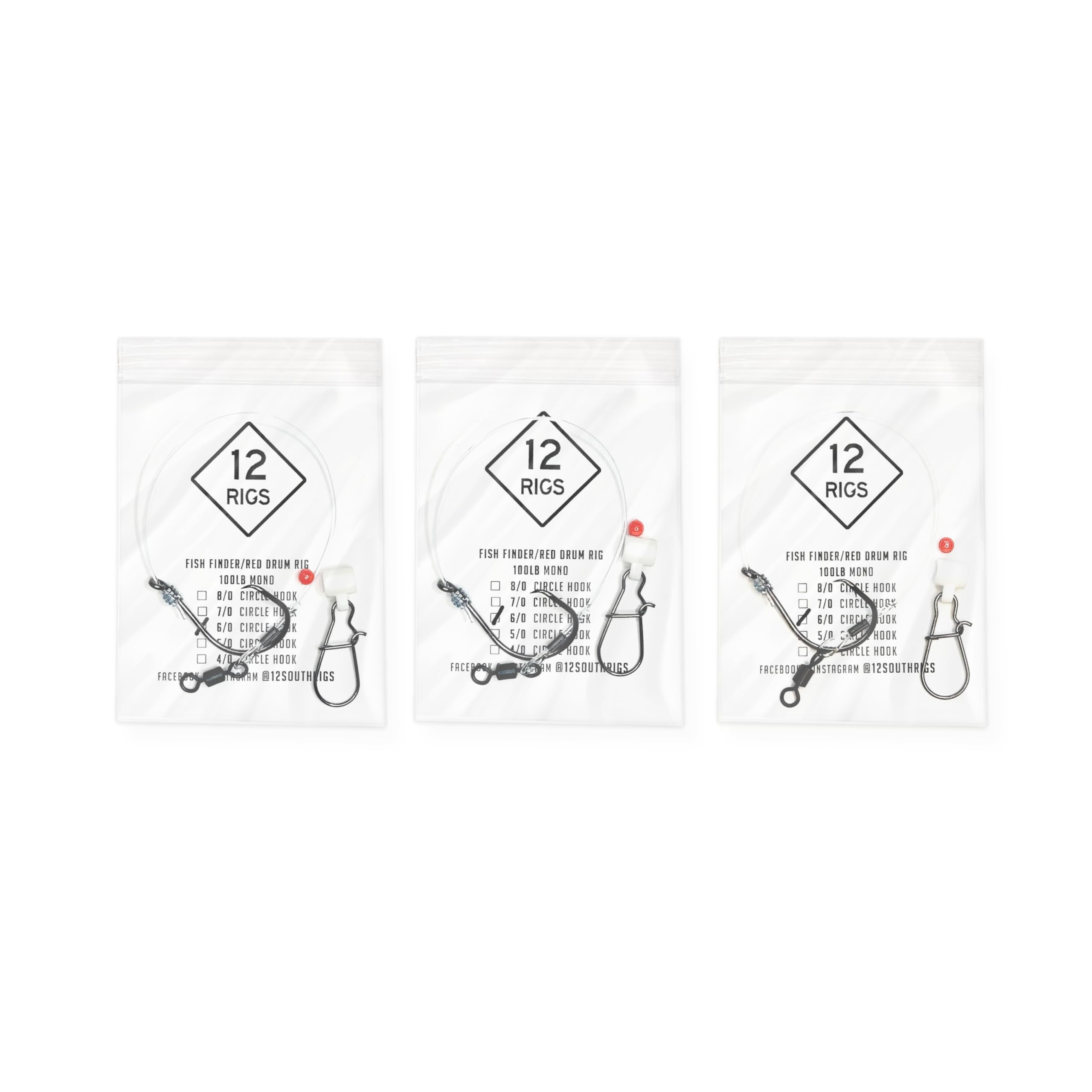 Hand-tied Salt Tide rig with snelled 6/0 circle hook for reliability.