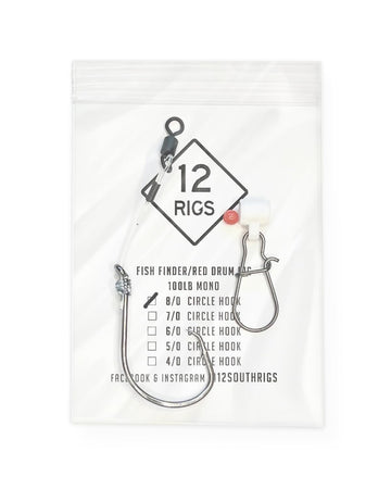 Salt Tide Hatteras style rig close-up with 8-0 hook for reliable cast control