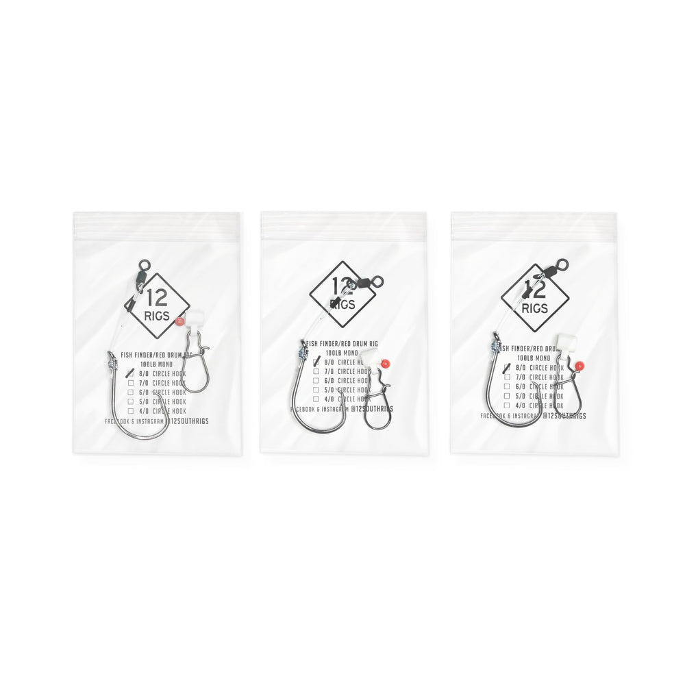 Salt Tide Hatteras style rig packaging showing individually packaged rigs