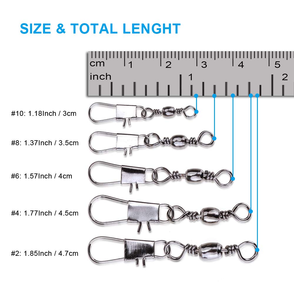 Saltwater-rated barrel swivel with corrosion resistance