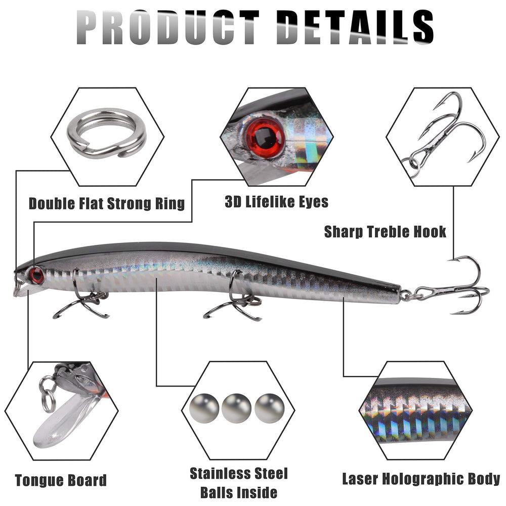Assorted saltwater lures – plug style for versatile targeting
