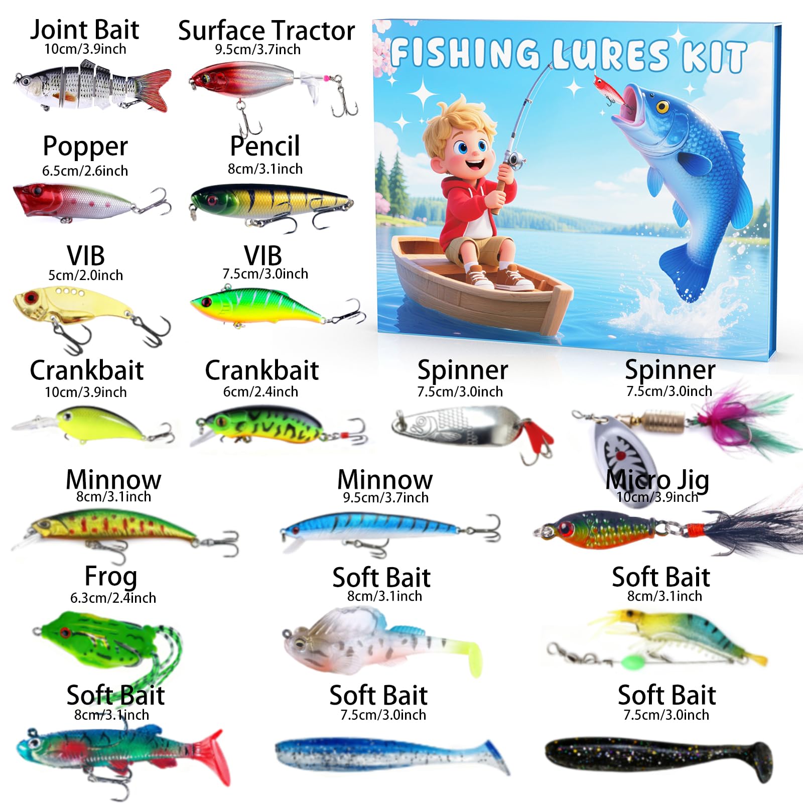 Lures designed for both saltwater and freshwater fishing
