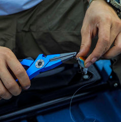 Saltwater and freshwater fishing pliers with line cutter