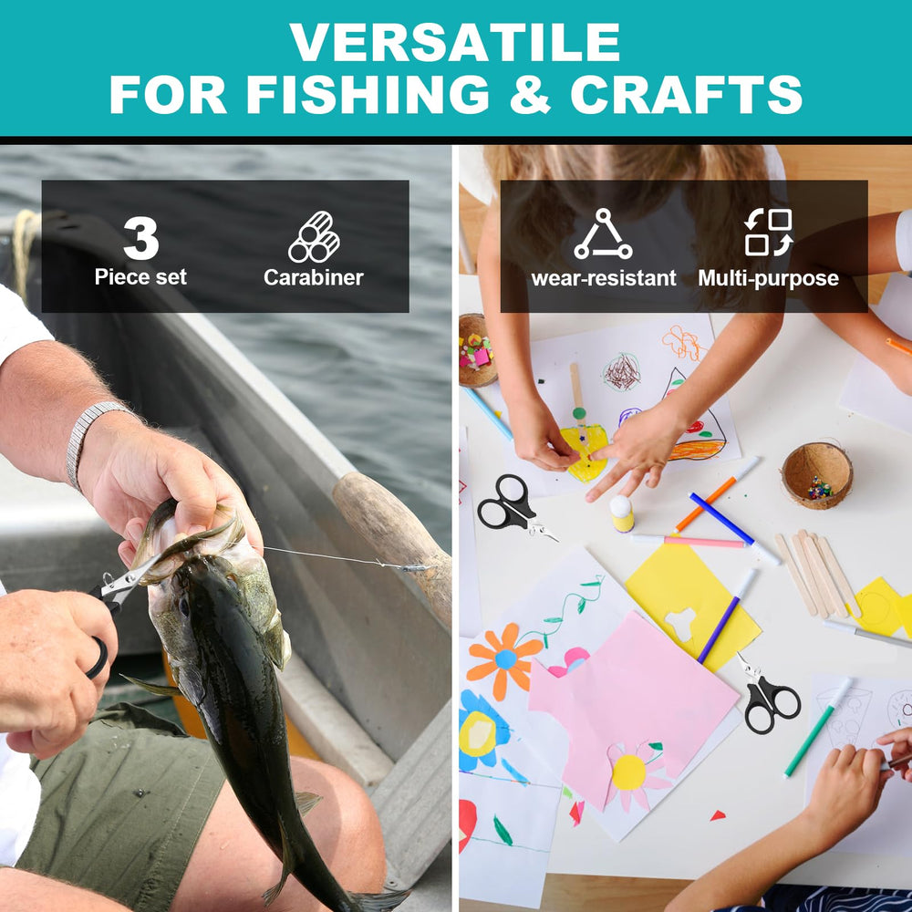 Scissors cutting tough materials like Dyneema and Fireline