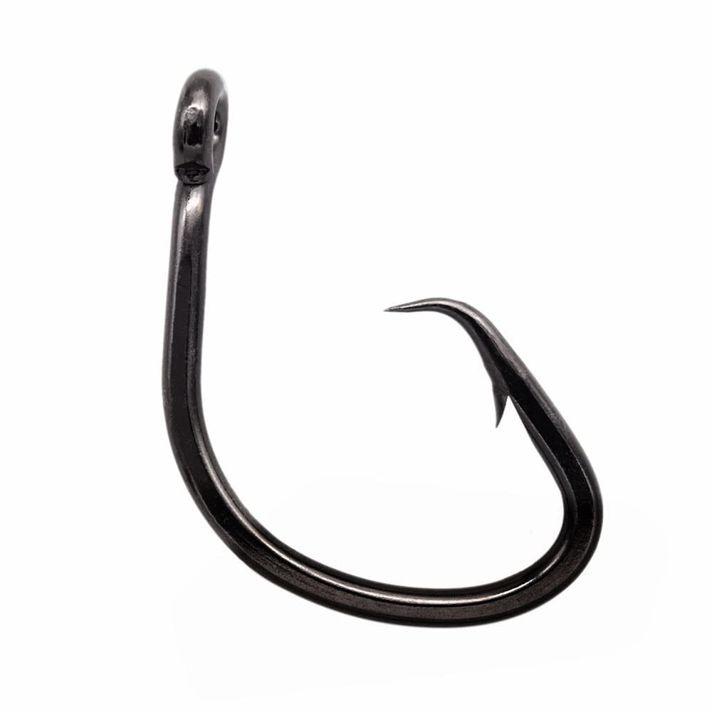 Big game saltwater hooks for shark and tuna with corrosion-resistant 420 stainless steel body