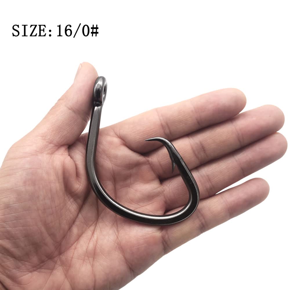 Saltwater heavy-duty live bait hook size 8/0 with black nickel coating