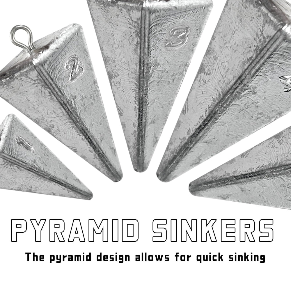 Bulk mix pyramid sinkers saltwater weights pack