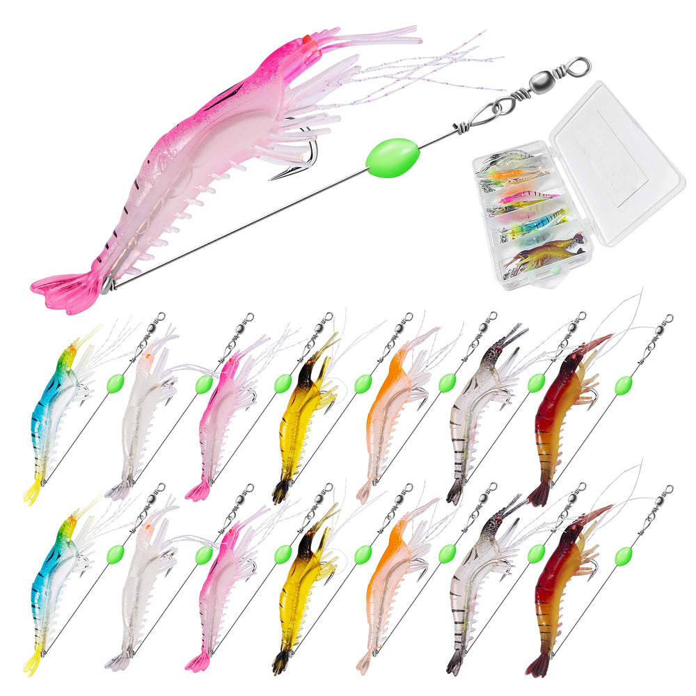Glow-in-the-dark saltwater shrimp lure - color 1