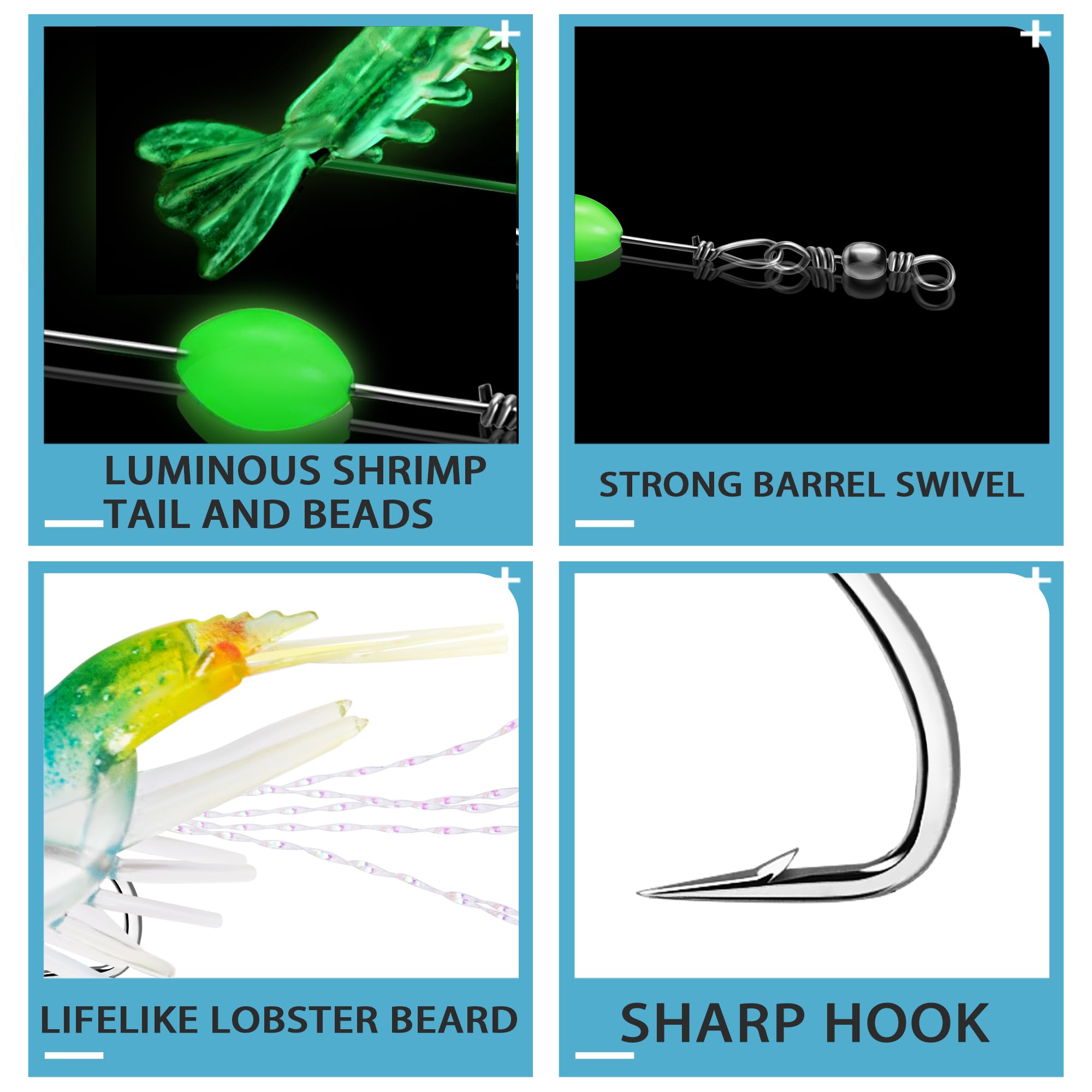 Glow-in-the-dark saltwater shrimp lure - color 4