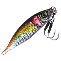 Saltwater slow pitch jig with reflective coating and lifelike finish