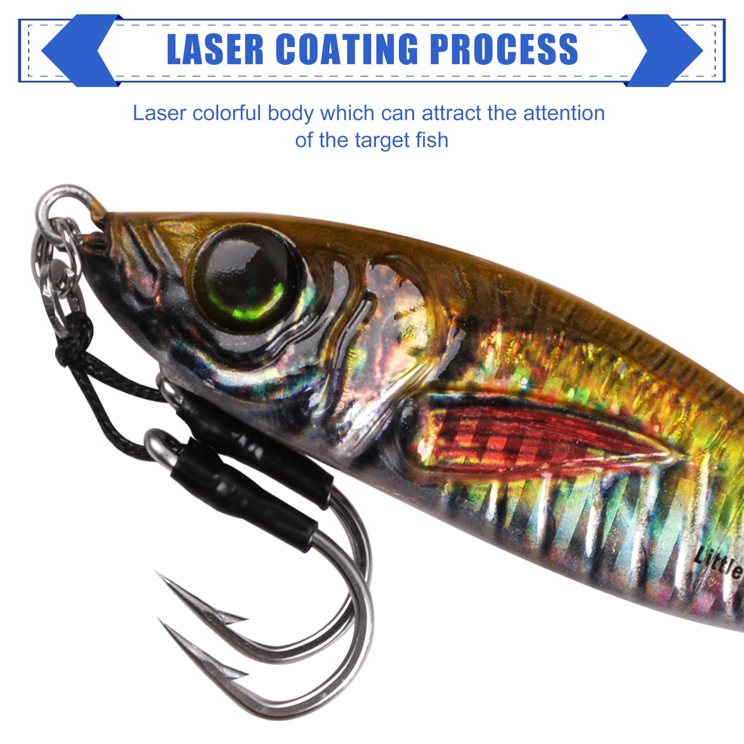 Flat-fall slow jig with 4 size options (80g–200g)