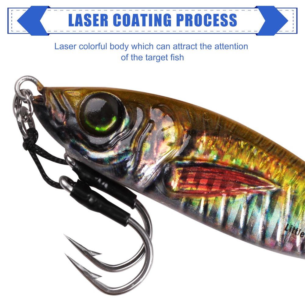 Flat-fall slow jig with 4 size options (80g–200g)
