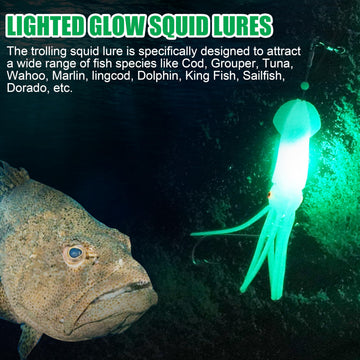 Offshore fishing lure in use for tuna, marlin, and wahoo