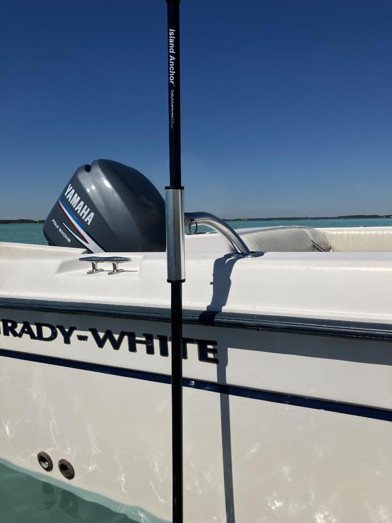 Island Anchor pole mount accepts 3/4 and 1 inch poles including 2-piece couplers